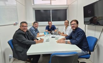 Reunião no SergipeTec com o diretor-Presidente e a diretoria de inovação da entidade e o Presidente e diretor de Marketing da Ancev